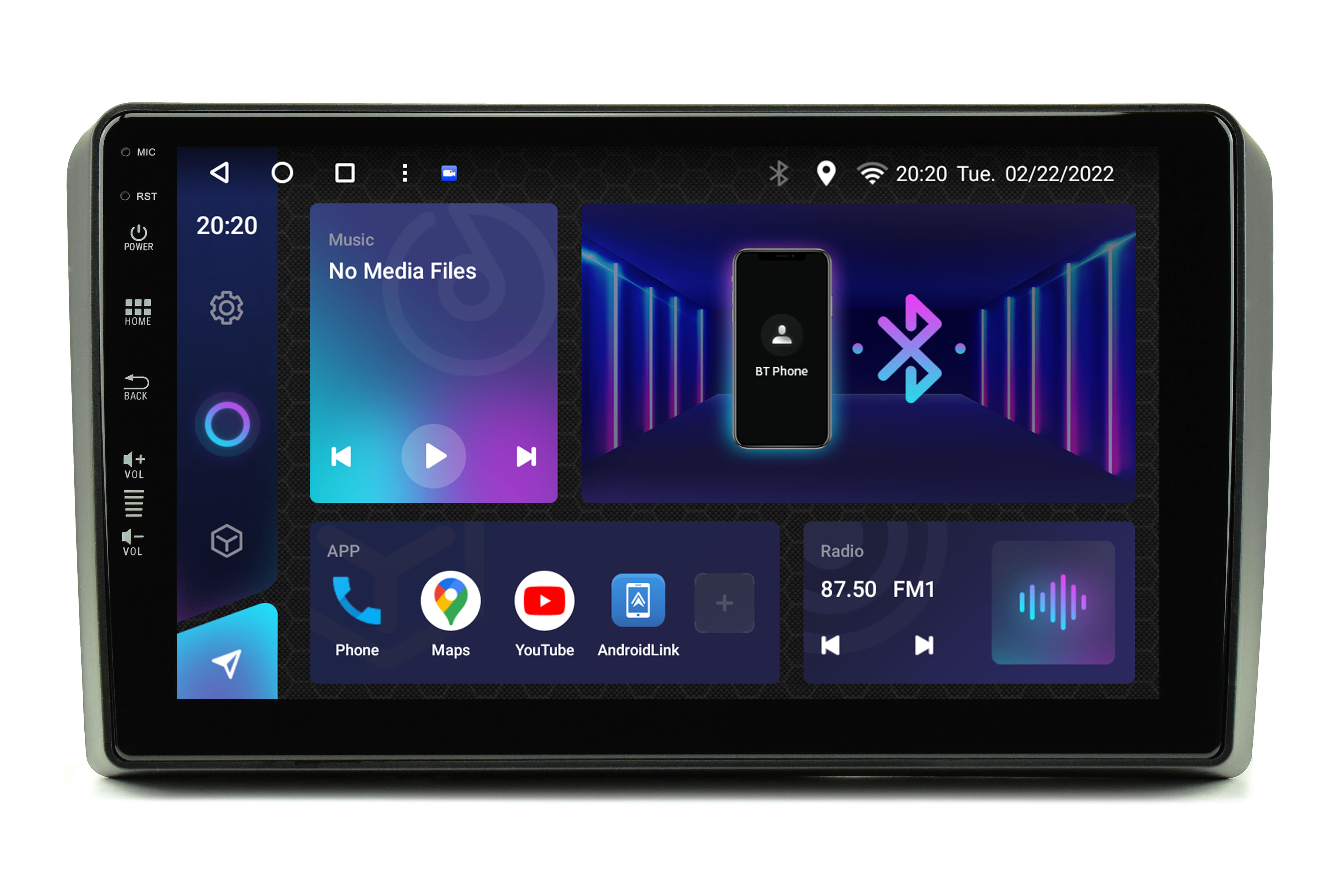 Avtoradio android tipske oblike za Audi A3 MK2