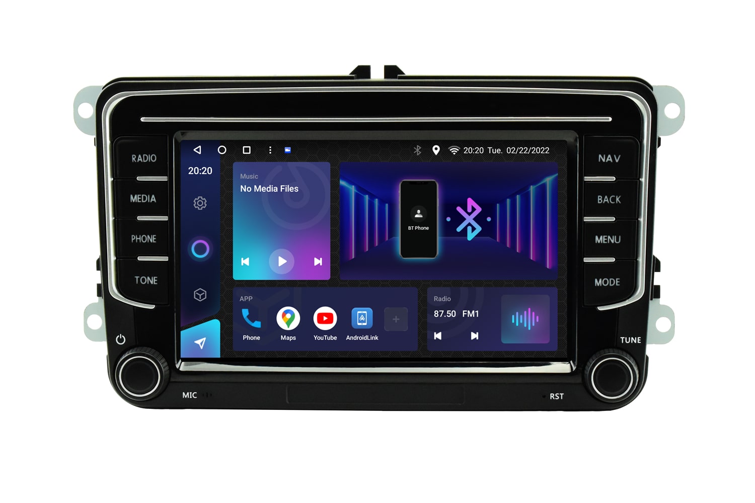 Avtoradio android za Volkswagen, Seat in Škoda z 7 inch zaslonom.