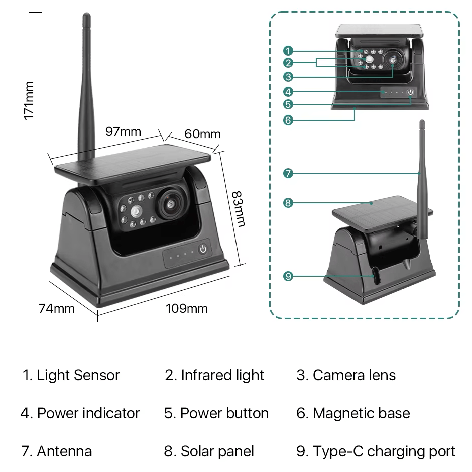 Brezžična kamera magnet 4-min