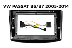 Okvir / maska za 10" Android avtoradio – VW Passat B6/B7/CC (2015–2014) - Črna barva