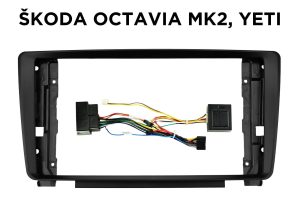 Okvir / maska za 9" Android avtoradio – Škoda Octavia Mk2, Yeti