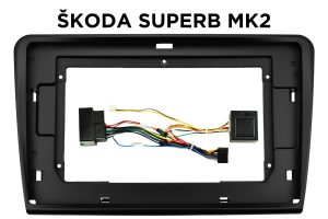 Okvir / maska za 10" Android avtoradio – Škoda Superb MK2 (2008-2015)