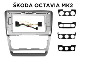 Okvir / maska za 10" Android avtoradio – Škoda Octavia Mk2 (2005-2012)