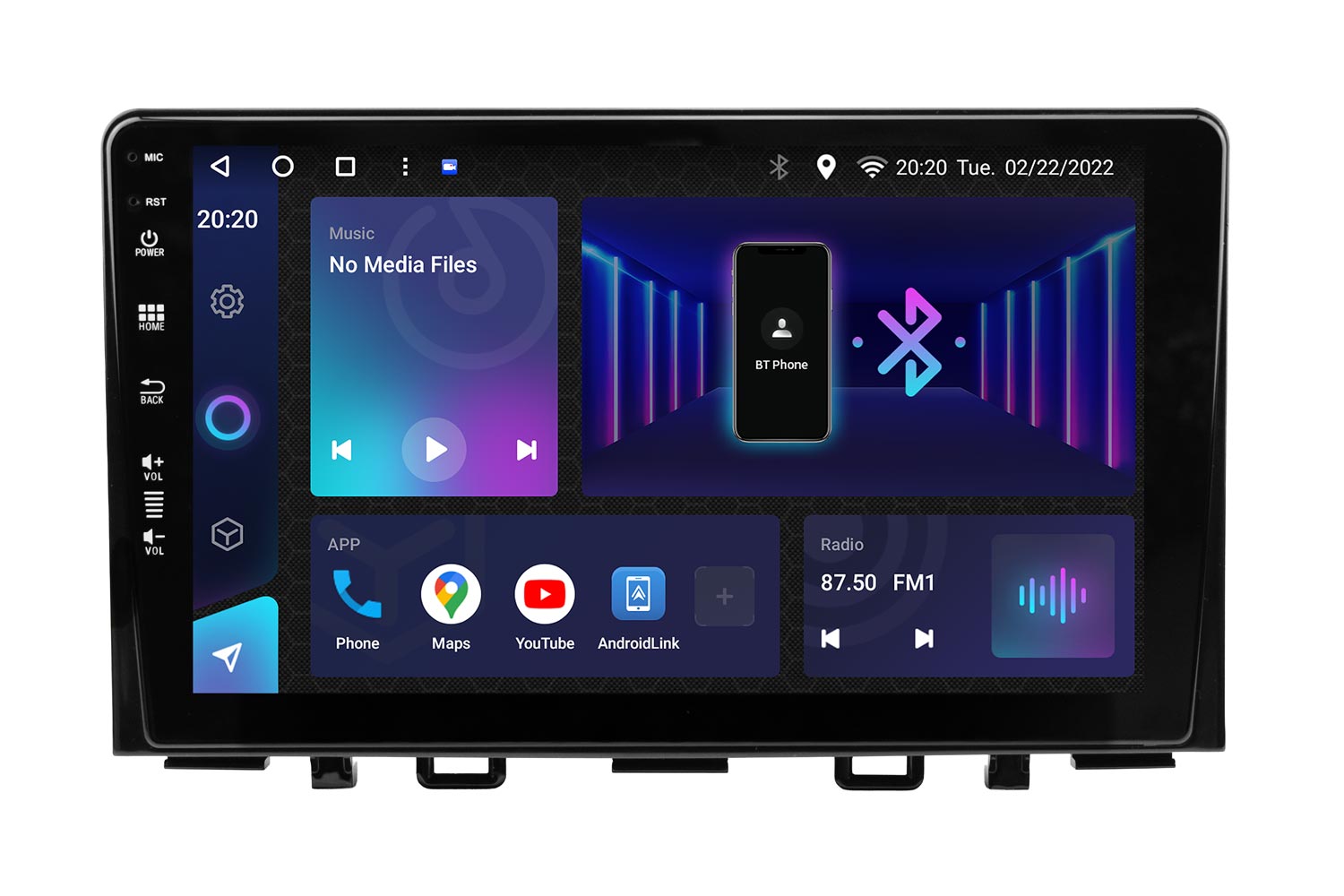 Android avtoradio Kia Stonic Rio Picanto 9″ BX-D040 Android avtoradio 9 palcev za Kia Stonic, Rio in Picanto z ohranjenimi originalnimi funkcijami