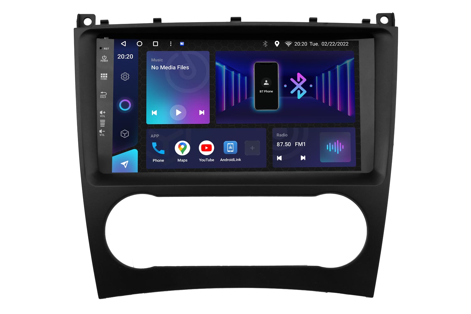 Android avtoradio 9 palcev za Mercedes C-Class W203 z ohranjenimi originalnimi funkcijami