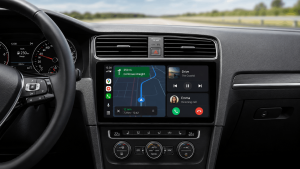 Android avtoradio z brezžičnim Android Auto prikazom navigacije v vozilu